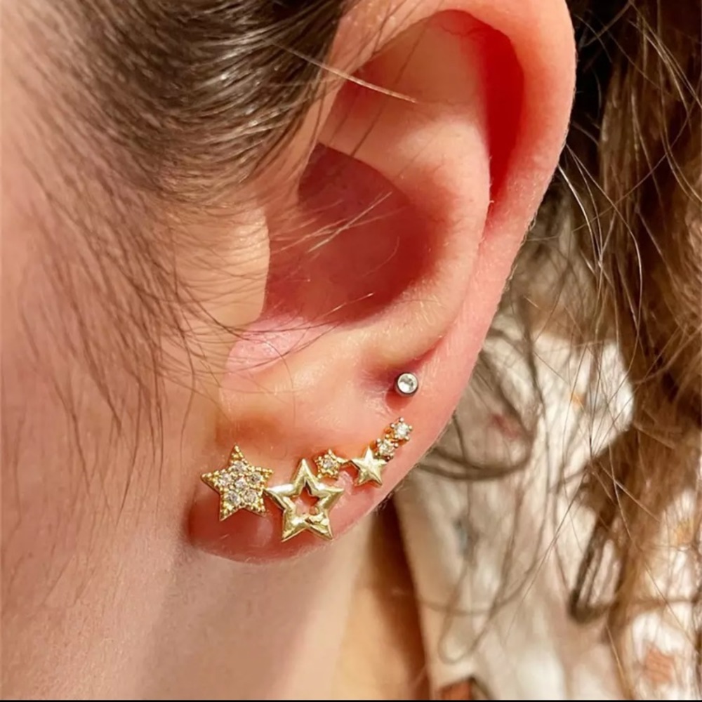⚜️[𝟯𝟬%𝗢𝗙𝗙|𝗯𝘂𝗻𝗱𝗹𝗲𝘀 𝟯+]⚜️CZ Constellation Climber Earrings NEW - Picture 3 of 10